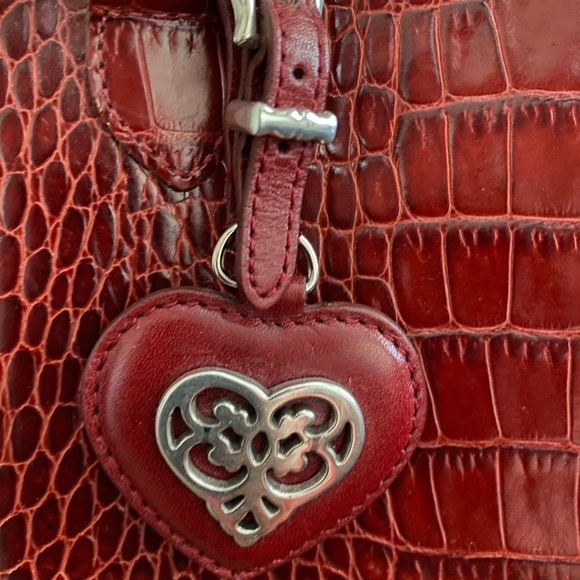 ❤️SOLD❤️Vintage Brighton Red Croc Embossed Handbag - Picture 5 of 12